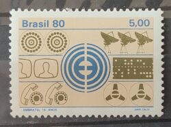 C 1160 Selo Embratel Comunicacao Telefone 1980