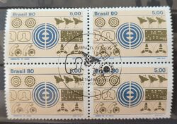 C 1160 Selo Embratel Comunicacao 1980 Quadra CBC RJ