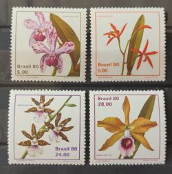 C 1162 Selo Orquidea ESPAMER Flora 1980 Serie Completa