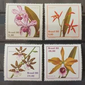 C 1162 Selo Orquidea ESPAMER Flora 1980 Serie Completa