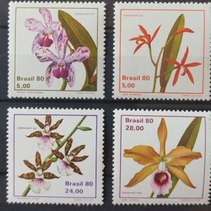 C 1162 Selo Orquidea ESPAMER Flora Flor 1980 Serie Completa