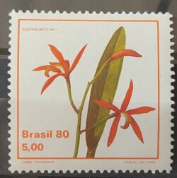 C 1163 Selo Orquidea ESPAMER Flora 1980