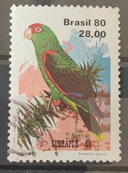 C 1168 Selo Fauna Psitacideos Papagaio Ave Passaro 1980 Circulado 3