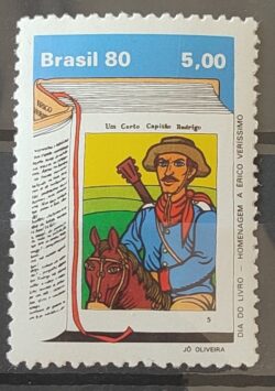 C 1170 Selo Dia do Livro Erico Verissimo Capitao Rodrigo Literatura 1980 CMC