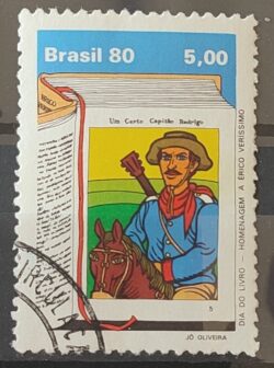 C 1170 Selo Dia do Livro Erico Verissimo Capitao Rodrigo Literatura 1980 Circulado 1