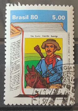 C 1170 Selo Dia do Livro Erico Verissimo Capitao Rodrigo Literatura 1980 Circulado 2