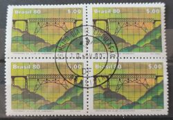 C 1173 Selo Centenario Clube de Engenharia Ponte Transporte 1980 Quadra CPD BSB