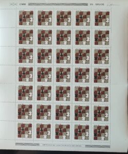 C 1174 Selo Xadrez Postal Esporte 1980 Folha