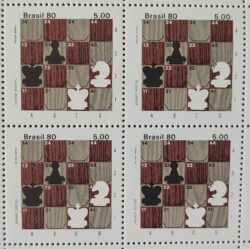 C 1174 Selo Xadrez Postal Esporte 1980 Quadra