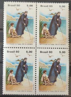 C 1176 Selo Padre Jose de Anchieta Religiao 1980 Quadra