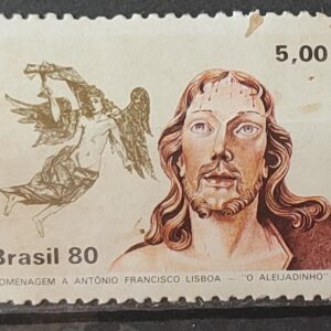 C 1177 Selo Arte Aleijadinho Escultura Jesus Religiao 1980 Nao Mint