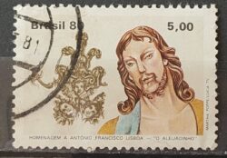 C 1178 Selo Arte Aleijadinho Escultura Jesus Religiao 1980 Circulado 1