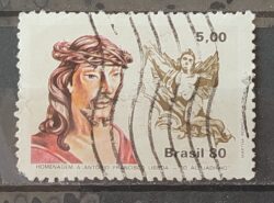 C 1180 Selo Arte Aleijadinho Escultura Jesus Religiao 1980 Circulado 1