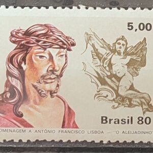 C 1180 Selo Arte Aleijadinho Escultura Jesus Religiao 1980 Nao Mint