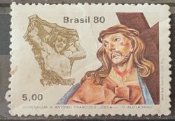 C 1181 Selo Arte Aleijadinho Escultura Jesus Religiao 1980 Nao Mint