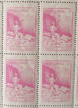 C 247 Selo Congresso Nacional de Vocacoes Sacerdotais Religiao 1949 Quadra