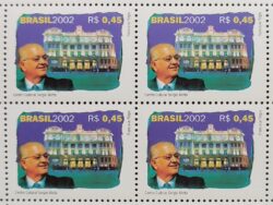 C 2494 Selo Sergio Motta Comunicacao Politica 2002 Quadra