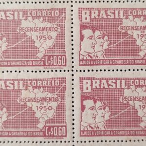 C 254 Selo Recenseamento Geral do Brasil Geografia Mapa 1950 Quadra