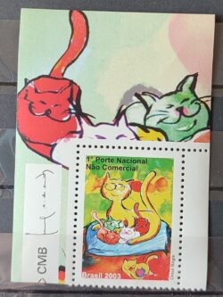 C 2560 Selo Despersonalizado Gatinhos Gato 2004 Com Vinheta