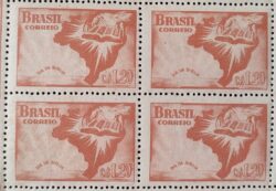 C 273 Selo Dia da Biblia Mapa 1951 Quadra Sem Goma