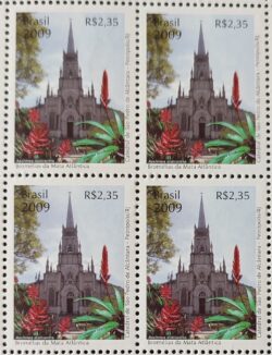 C 2781 Selo Relacoees Diplomaticas Tailandia Igreja Religiao Flora 2009 Quadra Serie Completa