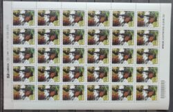 C 2982 Selo Paleontologo Peter Lund Lagoa Santa MG Chapeu Oculos 2010 Folha