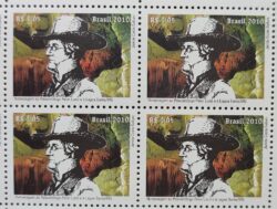 C 2982 Selo Paleontologo Peter Lund Lagoa Santa MG Chapeu Oculos 2010 Quadra