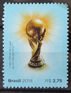 C 3334 Selo Copa do Mundo Fifa Futebol 2014 Taca