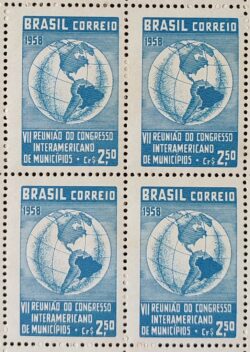 C 426 Selo Congresso Interamericano de Municipios 1958 Quadra