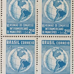 C 426 Selo Congresso Interamericano de Municipios 1958 Quadra