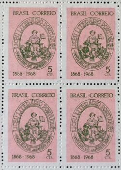 C 606 Selo Liceu Literario Portugues Portugal 1968 Quadra