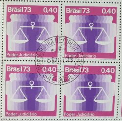 C 823 Selo Poder Judiciario Direito 1973 Quadra CPD SP
