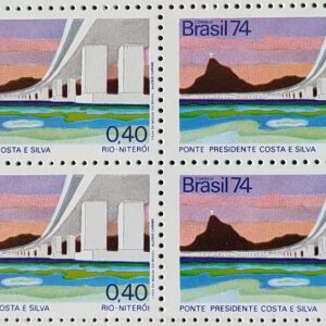 C 834 Selo Ponte Rio Niteroi Arquitetura 1974 Quadra