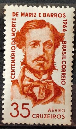 A 109Y Selo Aereo Mariz e Barros 1966 Marmorizado