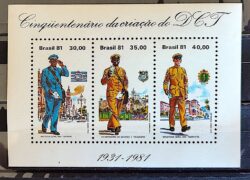 B 47 Bloco Cinquentenario Departamento de Correios e Telegrafos Servico Postal 1981