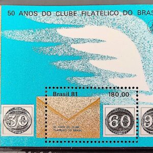 B 49 Bloco 50 Anos Clube Filatelico Filatelia Servico Postal 1981