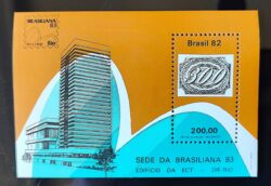 B 55 Bloco Brasiliana Filatelia Servico Postal 1982