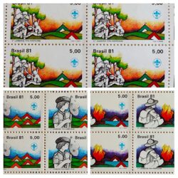 C 1186 Selo Jamboree Escoteiro Escotismo 1981 Quadra Serie Completa