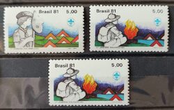 C 1186 Selo Jamboree Escoteiro Escotismo 1981 Serie Completa