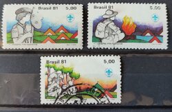 C 1186 Selo Jamboree Escoteiro Escotismo 1981 Serie Completa Circulado 1