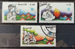 C 1186 Selo Jamboree Escoteiro Escotismo 1981 Serie Completa Circulado 2
