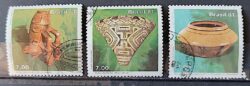C 1194 Selo Museu de Ciencia Arqueologia Goeldi Paranagua Ceramica 1981 Serie Completa Circulado 1