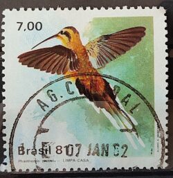 C 1200 Selo Fauna Ave Passaro Beija Flor 1981 Circulado 3