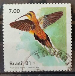 C 1200 Selo Fauna Ave Passaro Beija Flor 1981 Circulado 4