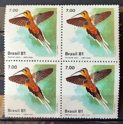 C 1200 Selo Fauna Ave Passaro Beija Flor 1981 Quadra