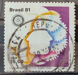 C 1202 Selo Convencao Rotary Internacional 1981 Circulado 1