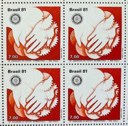 C 1201 Selo Convencao Rotary Internacional Mao 1981 Quadra