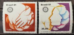 C 1201 Selo Convencao Rotary Internacional Mao 1981 Serie Completa