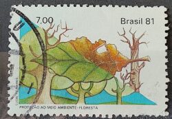 C 1204 Selo Meio Ambiente Floresta 1981 Circulado 1