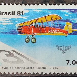C 1207 Selo 50 Anos Correio Aereo Nacional Aviao Servico Postal 1981